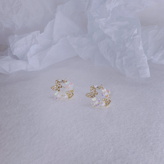 Lustre Butterly Garland Studs